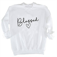 Load image into Gallery viewer, Tops Women's Sweatshirt Autumn Long Sleeve Pullover O-neck Blessed Letter Casual Loose Plus Size Sweatshirt
