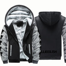 Load image into Gallery viewer, Thicken Billie Eilish Fashion Brand Sweatshirts Mens 2019 Winter Thicken Hoodie Men Hoodies Sweatshirt Men Hip hop Zipper Coats