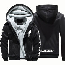 Load image into Gallery viewer, Thicken Billie Eilish Fashion Brand Sweatshirts Mens 2019 Winter Thicken Hoodie Men Hoodies Sweatshirt Men Hip hop Zipper Coats
