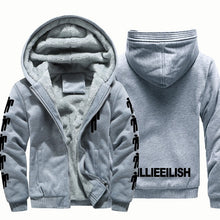Load image into Gallery viewer, Thicken Billie Eilish Fashion Brand Sweatshirts Mens 2019 Winter Thicken Hoodie Men Hoodies Sweatshirt Men Hip hop Zipper Coats
