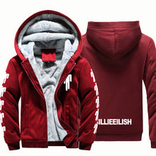 Load image into Gallery viewer, Thicken Billie Eilish Fashion Brand Sweatshirts Mens 2019 Winter Thicken Hoodie Men Hoodies Sweatshirt Men Hip hop Zipper Coats