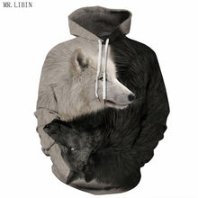 Load image into Gallery viewer, 3D Yin Yang Wolf Hoodies Street Sweatshirt Brand Hooded Men Pullover High Quality Harajuku Men's Sportswear Hip Hop Hoodie