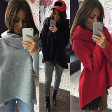Load image into Gallery viewer, Women's Autumn Winter Casual Cowl Neck Long Sleeve Solid Sweatshirt Blouse
