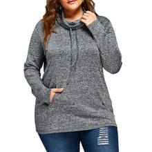 Load image into Gallery viewer, New Autumn European&amp;American Style Women's Plus Size Sweatshirt Casual Loose Solid Large Size Sweatshirt With Pocket