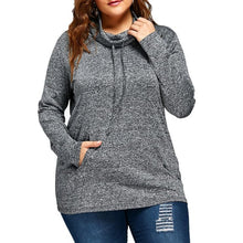 Load image into Gallery viewer, New Autumn European&amp;American Style Women's Plus Size Sweatshirt Casual Loose Solid Large Size Sweatshirt With Pocket
