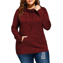 Load image into Gallery viewer, New Autumn European&amp;American Style Women's Plus Size Sweatshirt Casual Loose Solid Large Size Sweatshirt With Pocket